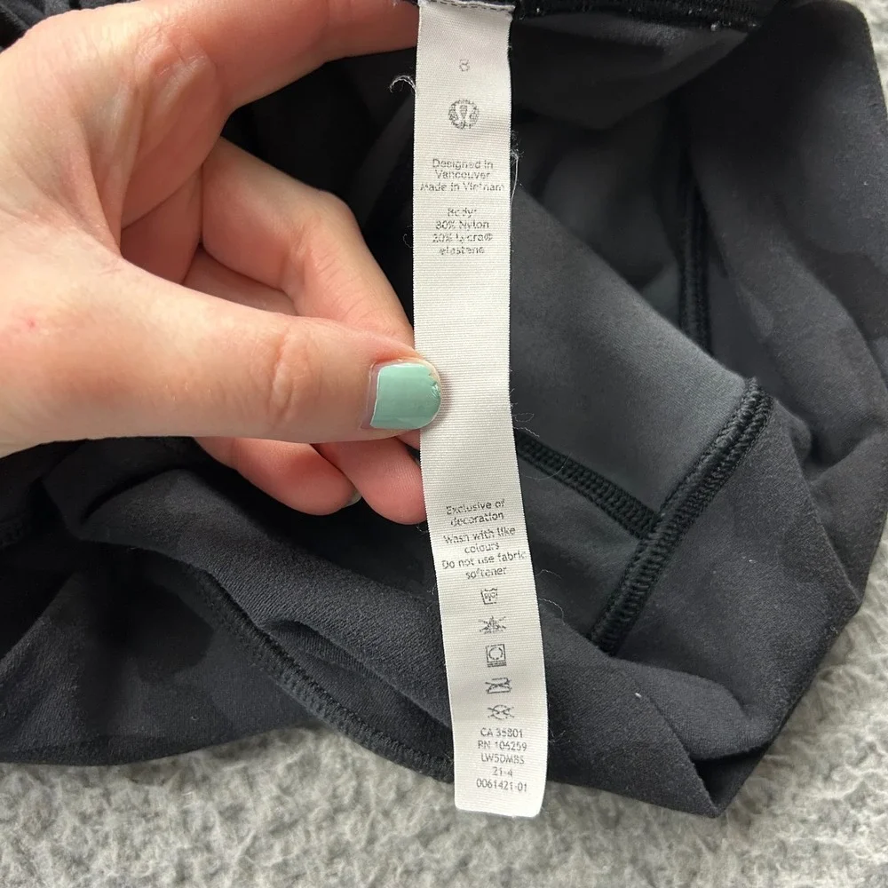 Lululemon Pants Womens 8 Black Camo Align High Rise Leggings Yoga Athletic